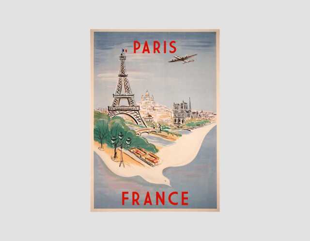 Vintage Paris Travel Poster France Art Print - image 1