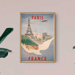 Vintage Paris Travel Poster France Art Print - thumbnail 3