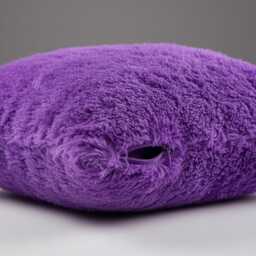 Super Soft Purple Faux Fur Teddy Bear Cushion Cover 40x40cm/16x16 - Decorative Sofa Decor Hidden Zip - thumbnail 3