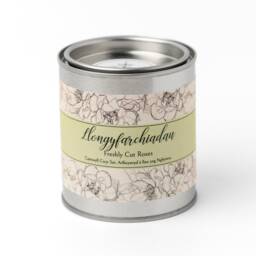 Welsh Congratulations Candle Rose Scented Soy Wax, Handmade Vegan Gift - thumbnail 3