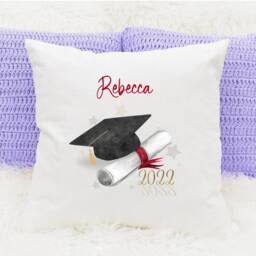 Personalised Graduation Cushion, Class Of 2022, University Gifts, Graduate Gift For Her & Him, Congratulations Ideas, Well Done - thumbnail 3