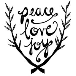 Peace Love Joy Branches Holiday Quote -Wall Decal Custom Vinyl Art Stickers - thumbnail 3