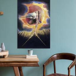 William Blake Romantic Age Ancient Of Days Wall Art, Hangings , Home D??cor, Mounted Canvas Print Ready To Hang - thumbnail 3