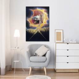 William Blake Romantic Age Ancient Of Days Wall Art, Hangings , Home D??cor, Mounted Canvas Print Ready To Hang - thumbnail 4