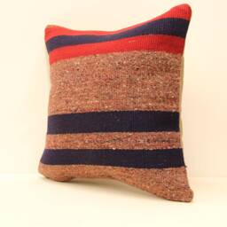 striped Kilim Pillow, 18x18 Inch(45x45 cm Sofa Turkish Kilim Pillowcover, Chair Small Oblong Cushioncover Tribal Pillow, 4Kbf-126 - thumbnail 3