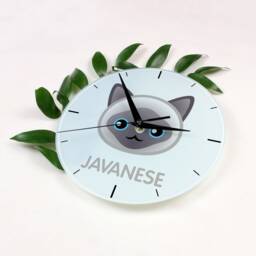 A Clock With A Javanese Cat. New Collection The Cute Art-Dog Cat - thumbnail 2
