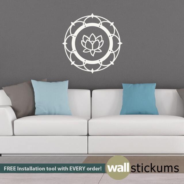 Lotus Flower Vinyl Wall Decal Meditation Room Decor - image 1