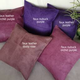 Limited Edition/Orchid Purple Nubuck Look Fabric Piecewise Square Design Pillow Cover /Modern Scandinavian Homedecor-1Pcs - thumbnail 4