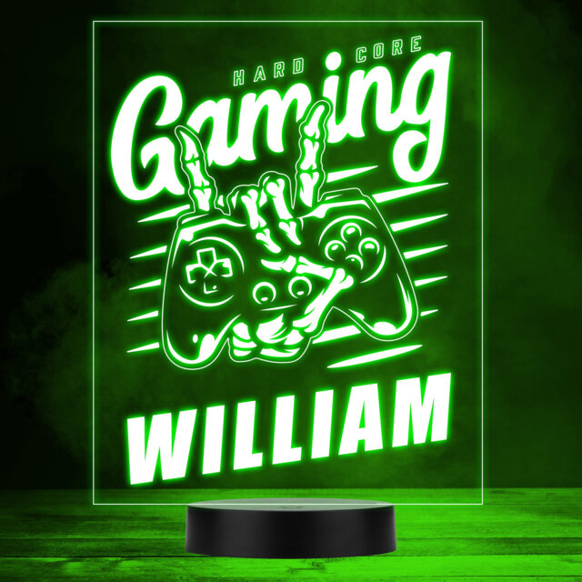 Gamepad Skeleton Hand Gaming Controller Gamer Personalised Gift Rgb Night Light - Bedroom Lamp - image 1