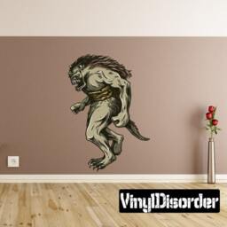 Mythical Creature Ork Goblin Wall Decal - Fabric Vinyl Removable & Reusable Mythicalcreatureuscolor058Et
