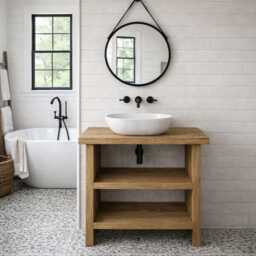 Rustic Bathroom Wash Stand Vanity Sink Unit Washstand Vanities - thumbnail 3