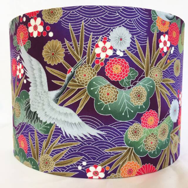 Japanese Crane Lampshade Asian Style Table/Ceiling Light - image 1