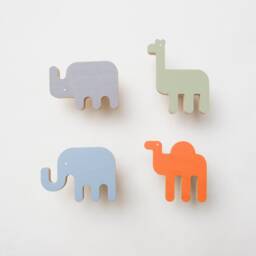 Safari Animals Wall Hooks, Wooden Hooks, Kids Coat Rack, Woodland Wall Nursery Decor, Wardrobe Coat Hooks Children's Room, Decor - thumbnail 3