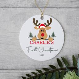 Personalised Baby's First Christmas Decoration Gift, 1st Baby Ornament For Tree, Gifts For Cdc012 - thumbnail 3