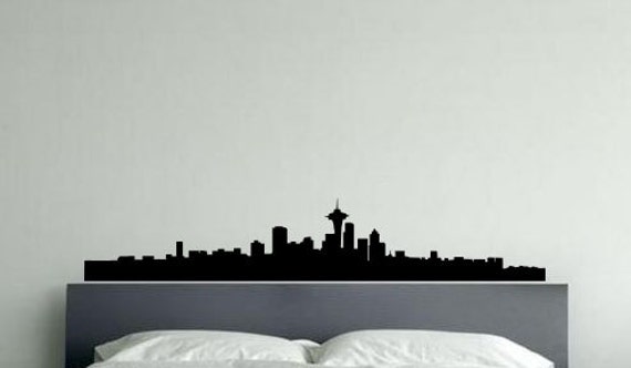 "Seattle City Skyline Wall Glass Vinyl Sticker Decal 12""x60" - image 1