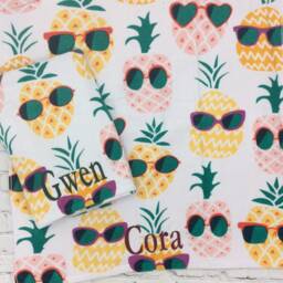 Pineapple Personalized Beach Towel, Monogrammed Gift For Girl, Spring Break Vacation Momento, Graduation Gift, Custom Pool Ocean Lake - thumbnail 3