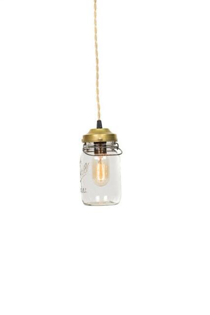 Vintage Simply Modern Ideal Canning Mason Jar Pendant Light - image 1