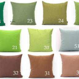 Navy Blue & Leaf Green - Customizable Stripe Color Colorblock Pillow Cover - All Sizes, Home Gifts For You - thumbnail 3