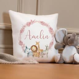 Personalised Jungle Cushion - Nursery Boy's Lion Baby Boy Gift - thumbnail 2