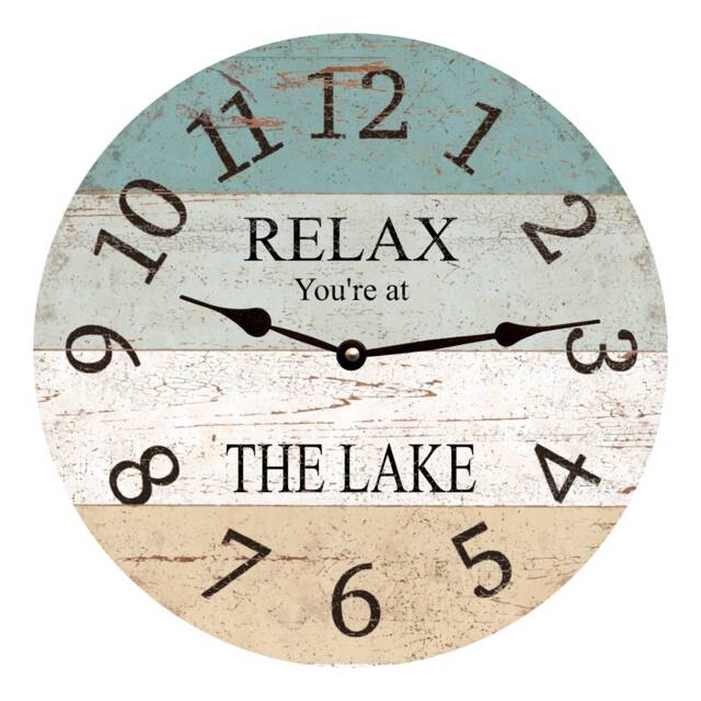 Relax Lake-Themed Clock-Personalized Lake Clock - image 1