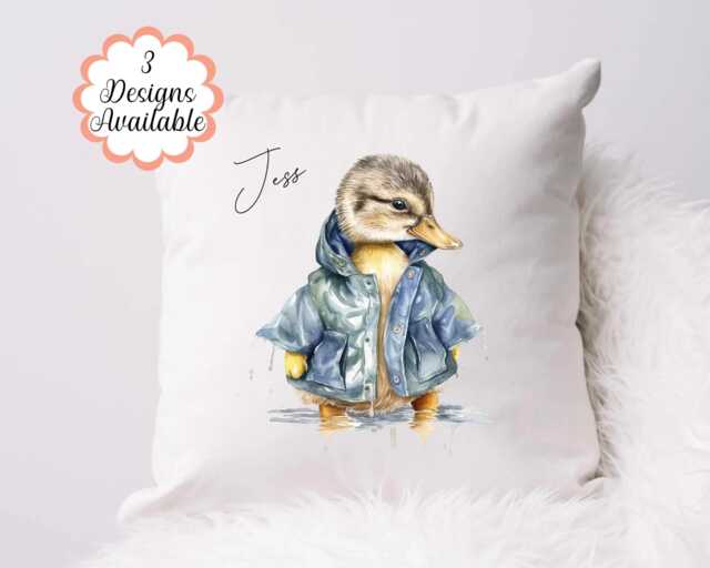 Gorgeous Raincoat Duck Cushion - Personalised Lover Gift, Unique Home D??cor For Her, Scatter Pillow Bird Lovers - image 1
