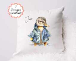 Gorgeous Raincoat Duck Cushion - Personalised Lover Gift, Unique Home D??cor For Her, Scatter Pillow Bird Lovers - thumbnail 1