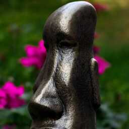Concrete Moai Head Statue Stone Island Face Sculpture Outdoor Polynesian Decor Cement Tiki Figurine Garden Yard Ornament Cultural Art Gift - thumbnail 4
