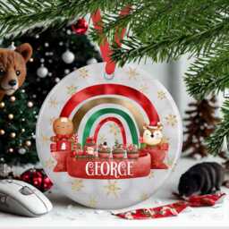 Personalised Kids Christmas Decoration - Grandson Gift Custom Bauble For Boys & Girls Stocking Filler Eve Box