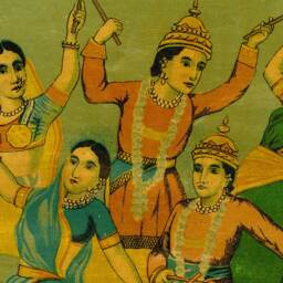 Gift For Traveler, India, Indian, Costume, Temple, Indian Dancers, Saris, Wall Hanging, Home Decor, Old Print - thumbnail 2