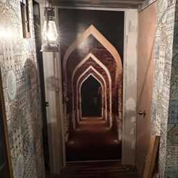 Door Wall Sticker Archway Inside Bahrain Fort At Night/Arabic Wallpaper/ Style Sticker/ Oriental Door/ Peel & Stick Vinyl - thumbnail 2