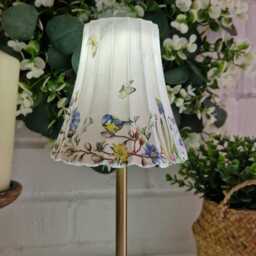 Cordless Touch Lamp. Beautiful Bird & Floral Usb Rechargeable Table Lamp.hand Decorated.four Base Colours - thumbnail 2