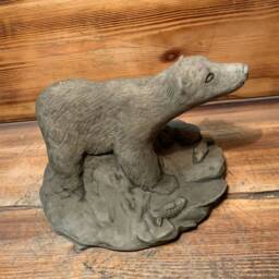 Stone Garden Polar Bear Statue Ornament - thumbnail 4
