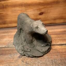 Stone Garden Polar Bear Statue Ornament - thumbnail 3