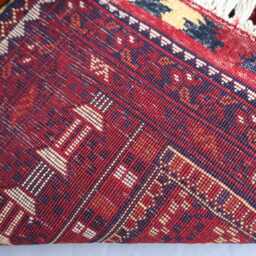 1'9x3'8 Ft Handmade Muslim Prayer Rug, Fine Quality Vintage Afghan Spiritual High Pile Natural Dyes Wool Carpet, Mat Rug - thumbnail 4