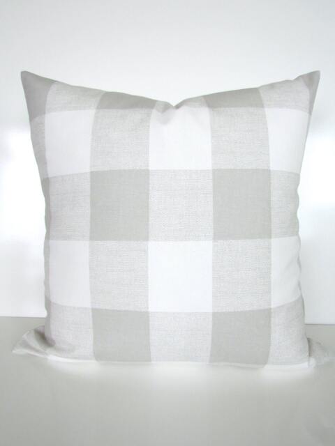 Gray Pillow Cover French Grey Throw Pillows Buffalo Check Pillow Covers Plaid Checked Home - image 1