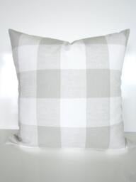 Gray Pillow Cover French Grey Throw Pillows Buffalo Check Pillow Covers Plaid Checked Home - thumbnail 1