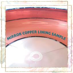 Velvet Lamp Shade in Sage Green Luxury Blossoms With Copper Lining - thumbnail 3