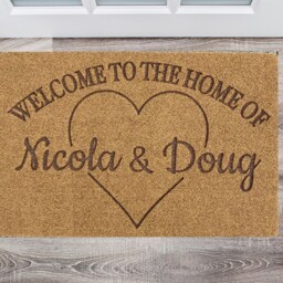 Personalized Laser Engraved Doormat Weatherproof Synthetic Coir - thumbnail 2