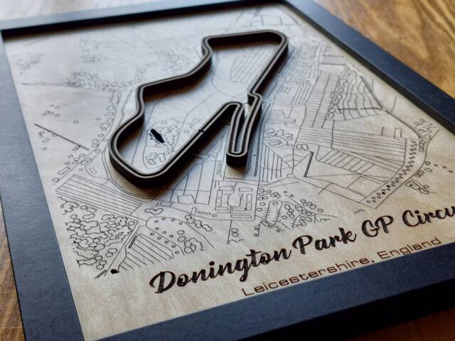 Donington Park Gp Wall Art Laser Engraved Wood, Btcc Gift - image 1