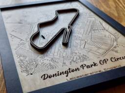 Donington Park Gp Wall Art Laser Engraved Wood, Btcc Gift - thumbnail 1