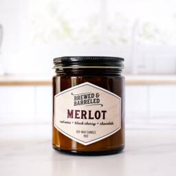 Merlot - Wine-Themed Soy Wax Candle 9Oz Jar - thumbnail 2
