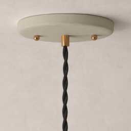 Large Pompeii - Ceramic Pendant Ceiling Light Handmade Minimalist Dome Hanging Fixture in Natural Dune - thumbnail 3