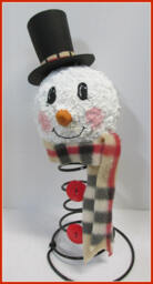 Vintage Bedspring Snowman Tree Topper, Table Decor, Shelf Sitter, Christmas, Winter - thumbnail 1