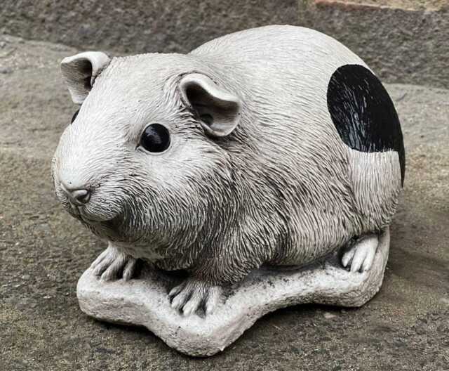 Cement Guinea Pig Statue Concrete Pet Figurine Memorial Decor Outdoor Garden Sculpture Animal Pig - image 1