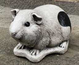 Cement Guinea Pig Statue Concrete Pet Figurine Memorial Decor Outdoor Garden Sculpture Animal Pig - thumbnail 1