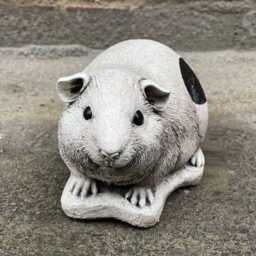 Cement Guinea Pig Statue Concrete Pet Figurine Memorial Decor Outdoor Garden Sculpture Animal Pig - thumbnail 3