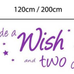 Twins Nursery Wall Decal Sticker We Made A Wish & Two Came True Baby Room - thumbnail 2