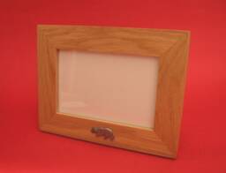 "Border Collie Landscape Real Oak Picture Frame 4"" X 6"