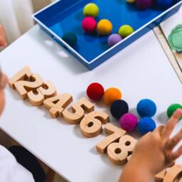 Wooden Number Set Montessori Math Toy For Toddlers - thumbnail 3