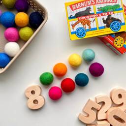 Wooden Number Set Montessori Math Toy For Toddlers - thumbnail 2